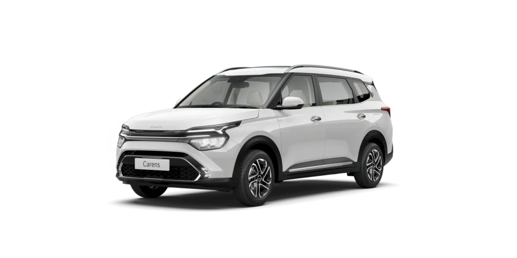 White Kia Carens 6-seater cab for family and group travel in Goa by Goa Tourist Taxi